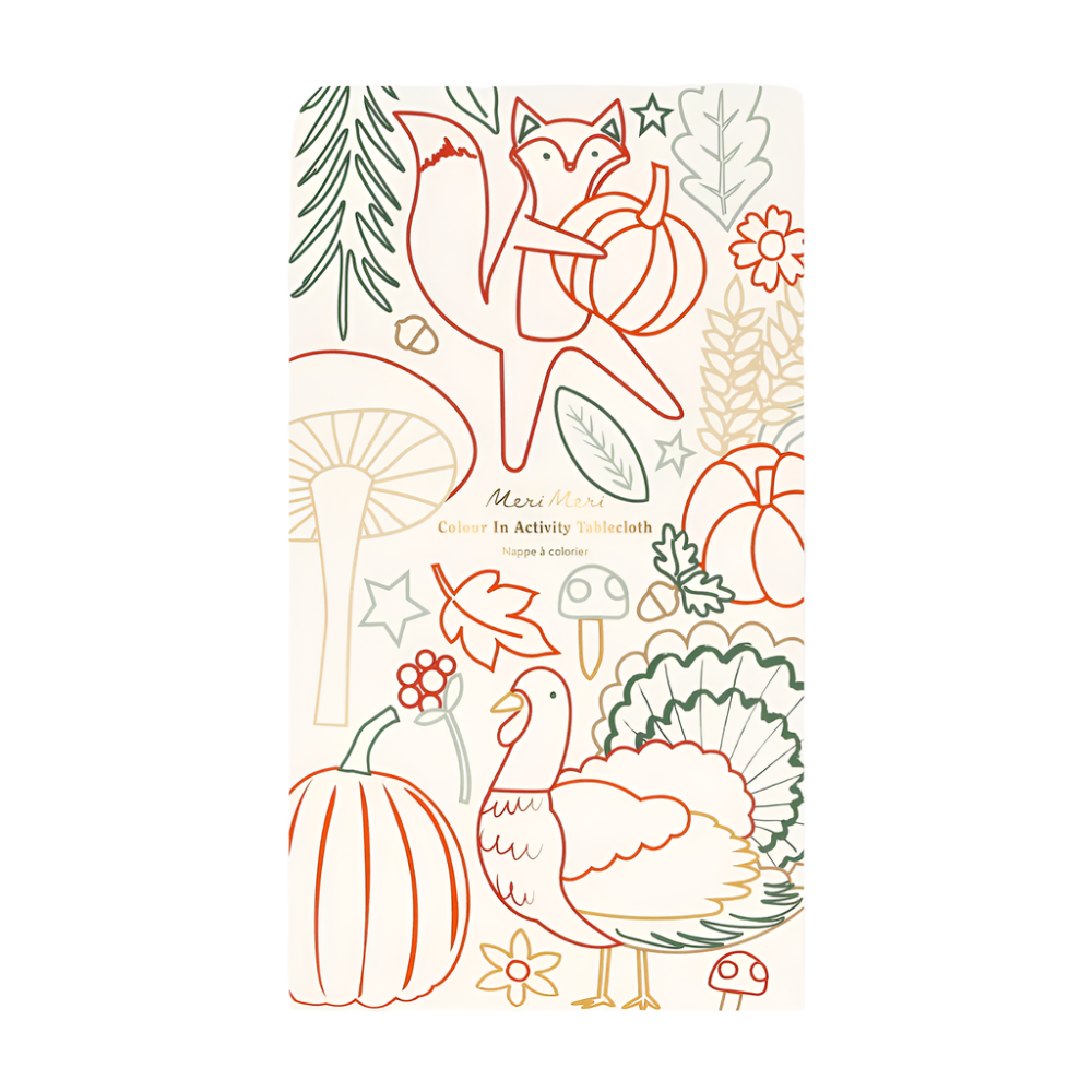 Meri Meri Thanksgiving Color In Activity Tablecloth, Shop Sweet Lulu