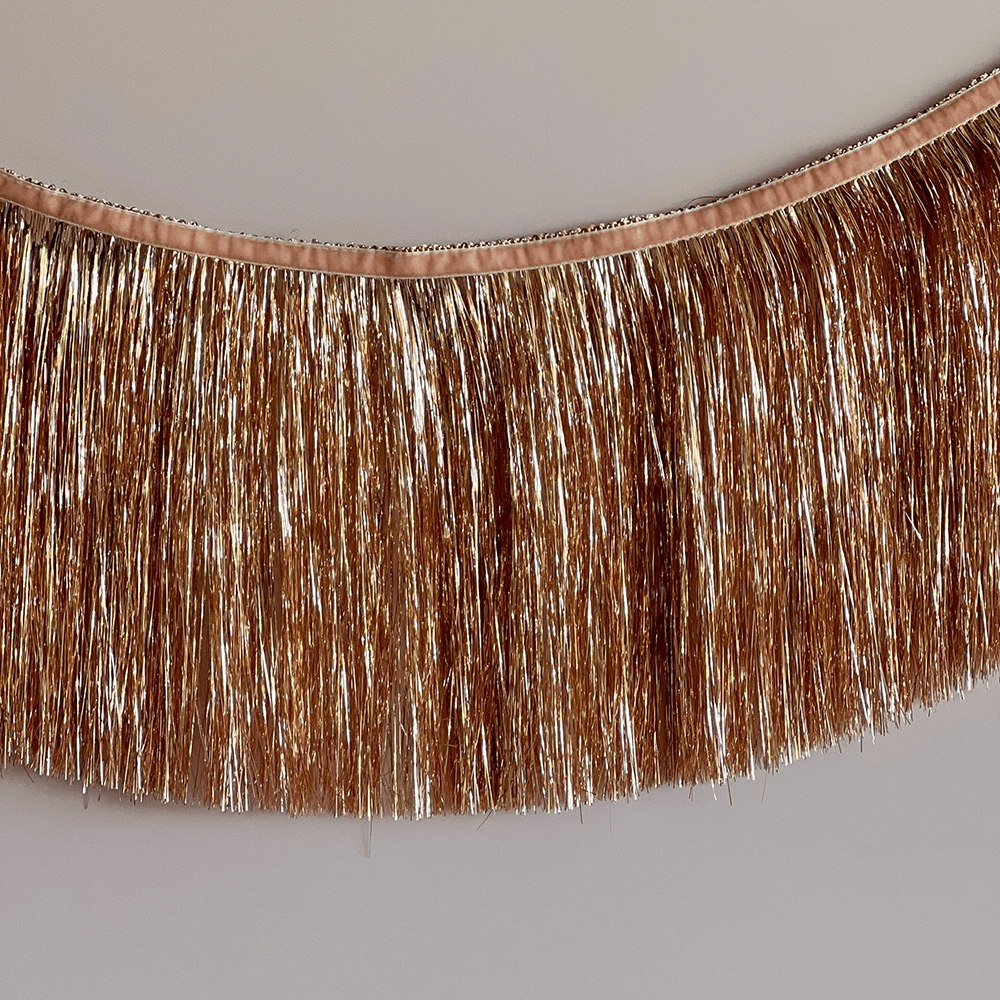 Tinsel Fringe Garland - Rose Gold, Shop Sweet Lulu