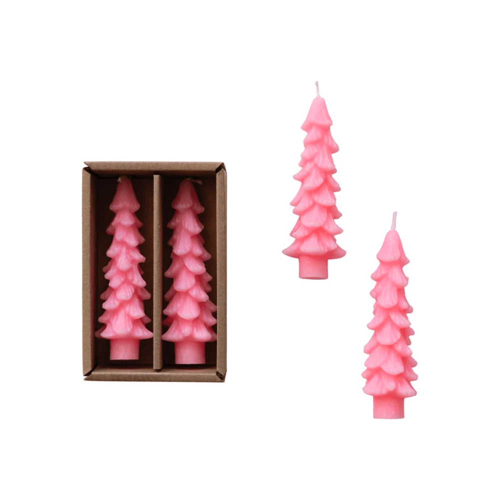 Tree Shaped Taper Candles - Pink, Shop Sweet Lulu