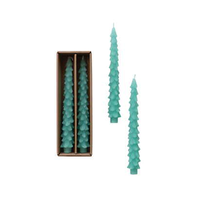 Tree Shaped Taper Candles - Aqua, Shop Sweet Lulu