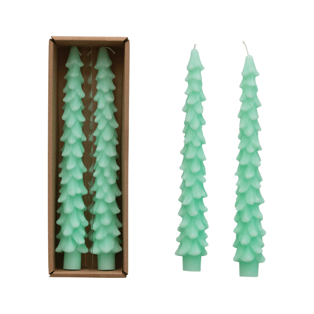 Tree Shaped Tapered Candles, Mint - Shop Sweet Lulu