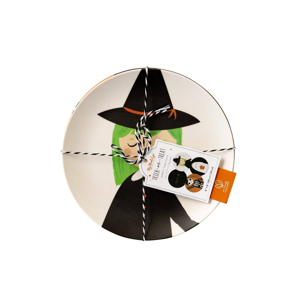 Trick or Treaters Bamboo Plates, Set of 4, Shop Sweet Lulu