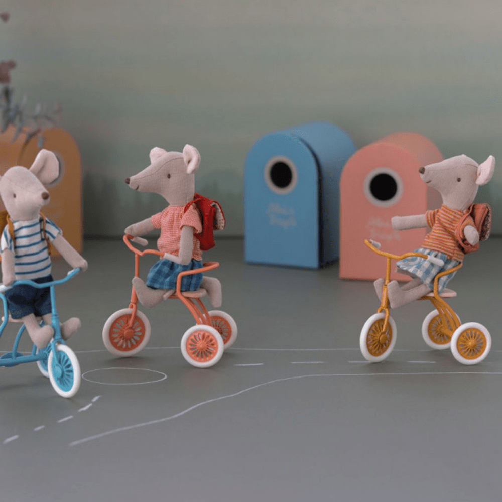 Tricycle Mouse w/ Bag, Big Sister - Old Rose, Shop Sweet Lulu