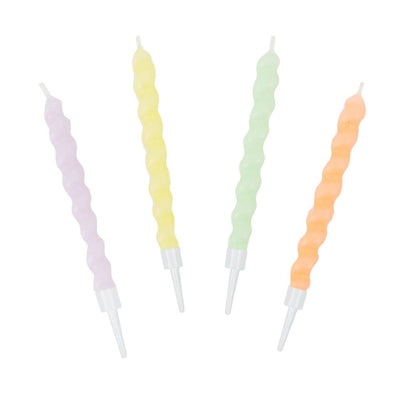 Twisted Pastel Birthday Candles, 8pk