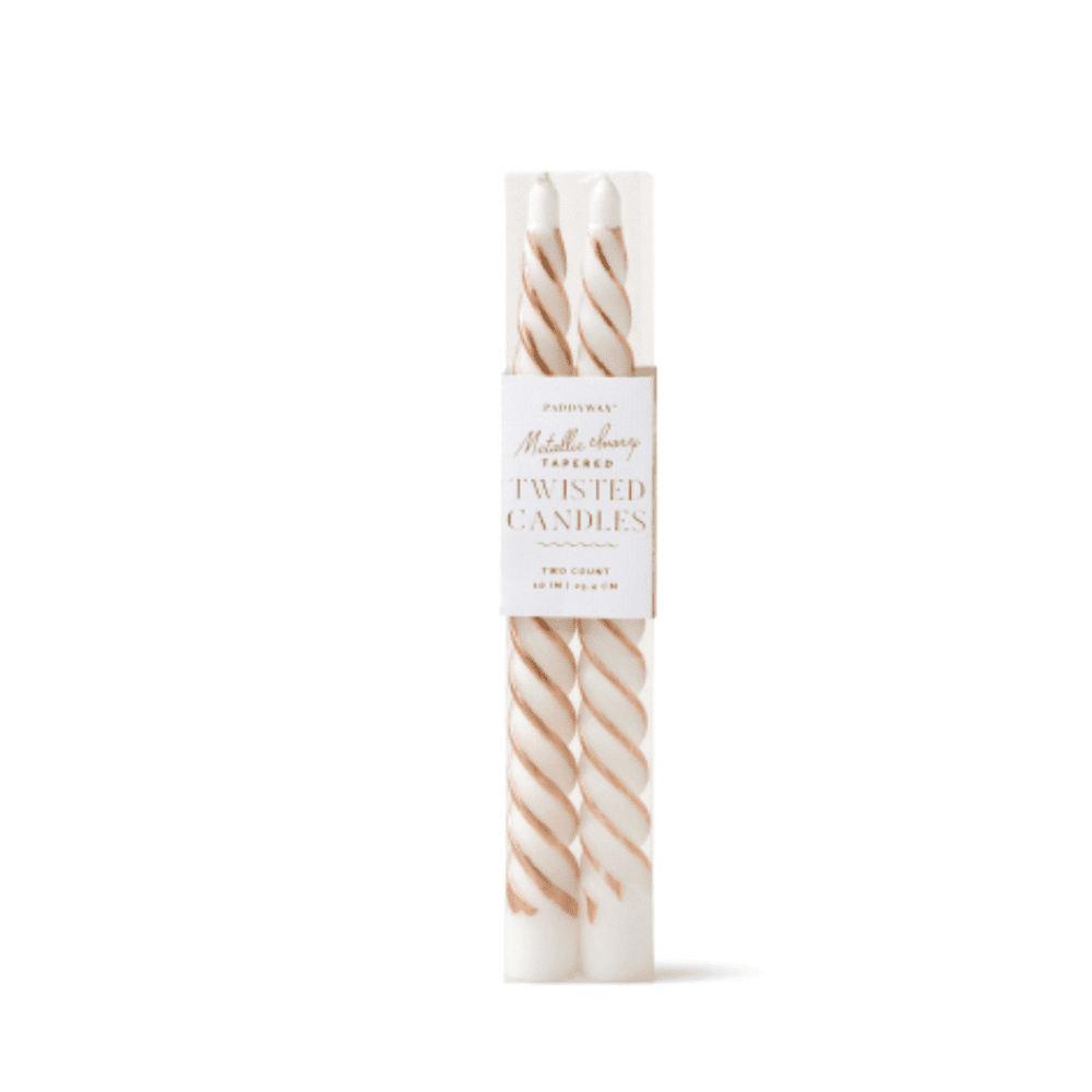 Twisted Taper Candles - Metallic Ivory, Shop Sweet Lulu