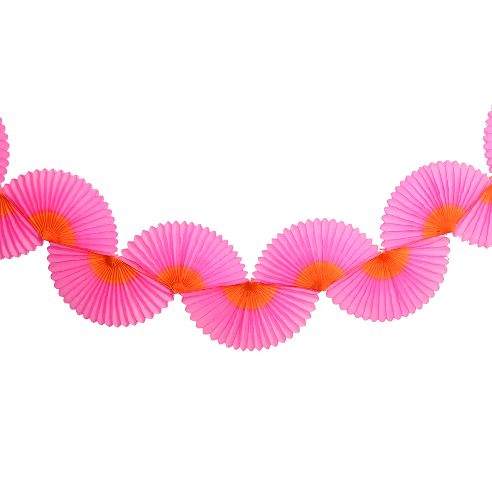 Two-Tone Fan Garland - Pink & Orange, Shop Sweet Lulu