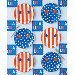 Star & Stripe Smiley Diecut Plates, Shop Sweet Lulu