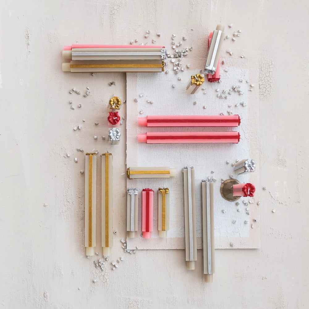 Unscented Present Shaped Taper Candles - 2 Size Options, Shop Sweet Lulu