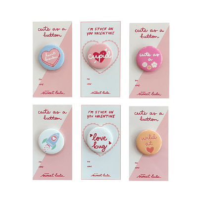 Cute as a Button Valentine's Day Card Set, Shop Sweet Lulu