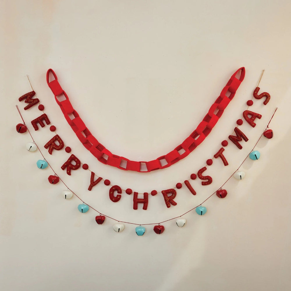 Velvet Chain Link Garland - Red, Shop Sweet Lulu