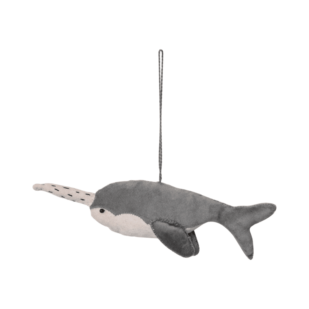 Velvet Narwhal Ornament, Shop Sweet Lulu