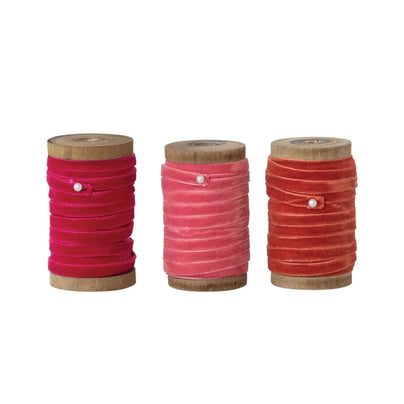 10 Yard Velvet Ribbon On Spool - 3 Color Options, Shop Sweet Lulu