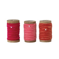 10 Yard Velvet Ribbon On Spool - 3 Color Options, Shop Sweet Lulu