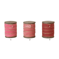 Velvet Ribbon w/ Metallic Edge, 5 Yd. - 3 Color Options