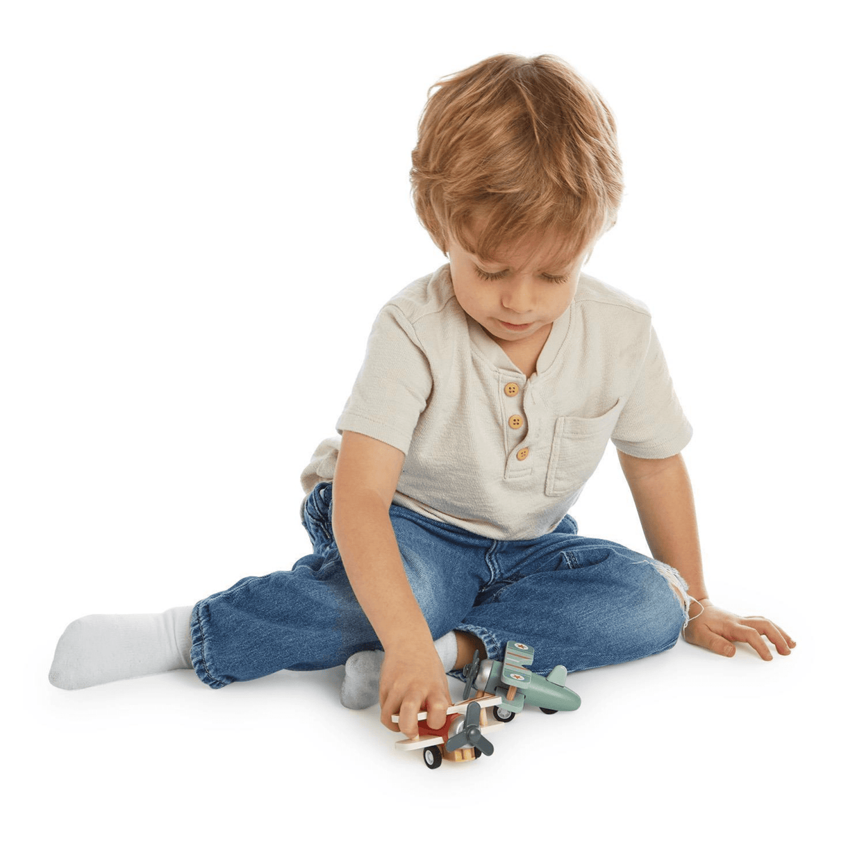 Vintage Biplane Pullback Toy - 3 Color Options, Shop Sweet Lulu