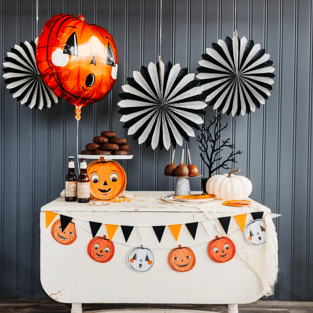 Vintage Halloween Pumpkins & Felt Pennant Banner - Shop Sweet Lulu