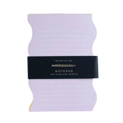 Wavy Shaped Notepad - Lilac + Tangerine Edge, Shop Sweet Lulu
