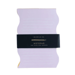 Wavy Shaped Notepad - Lilac + Tangerine Edge, Shop Sweet Lulu