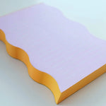 Wavy Shaped Notepad - Lilac + Tangerine Edge, Shop Sweet Lulu