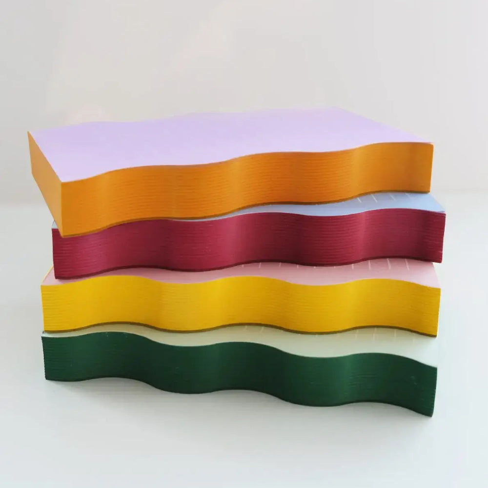 Wavy Shaped Notepad - Lilac + Tangerine Edge, Shop Sweet Lulu