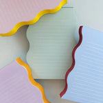 Wavy Shaped Notepad - Lilac + Tangerine Edge, Shop Sweet Lulu