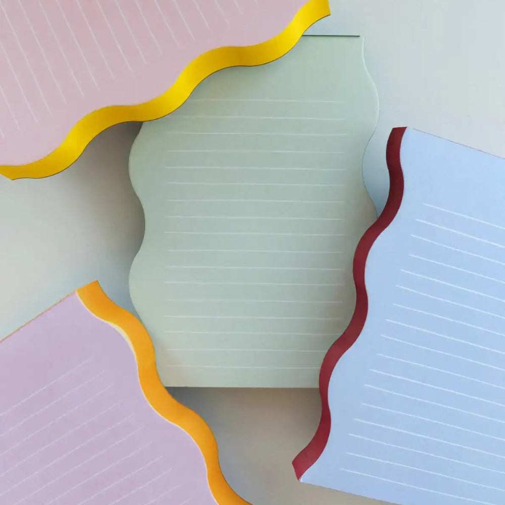 Wavy Shaped Notepad - Lilac + Tangerine Edge, Shop Sweet Lulu