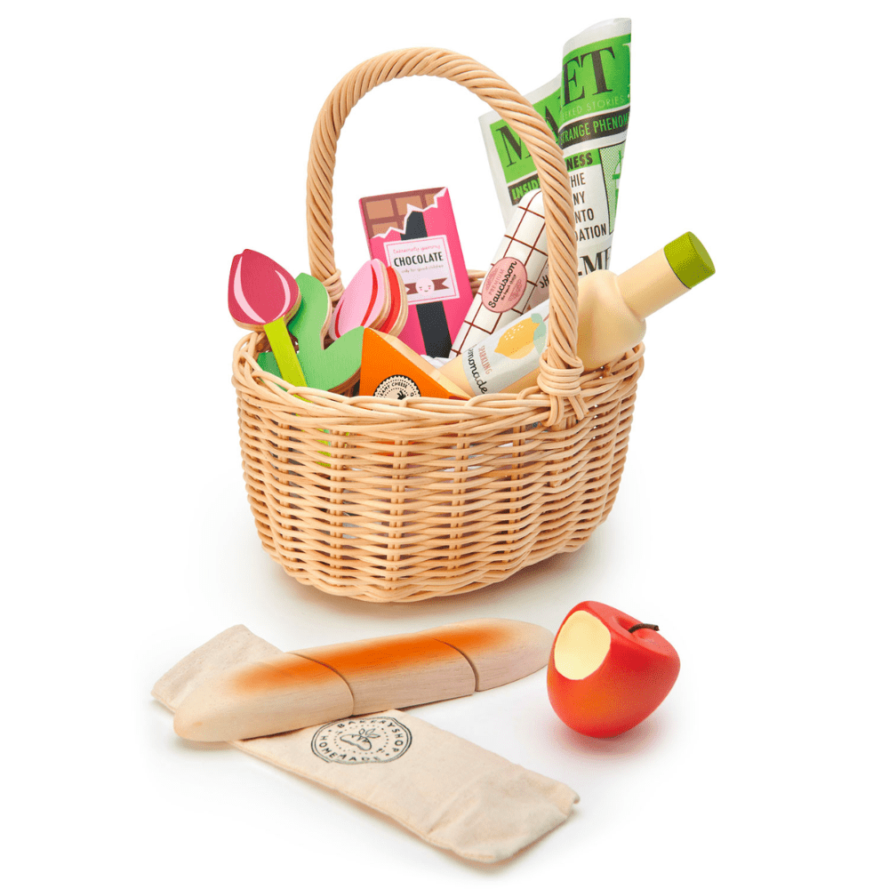 Wicker Shopping Basket Toy Set, Shop Sweet Lulu
