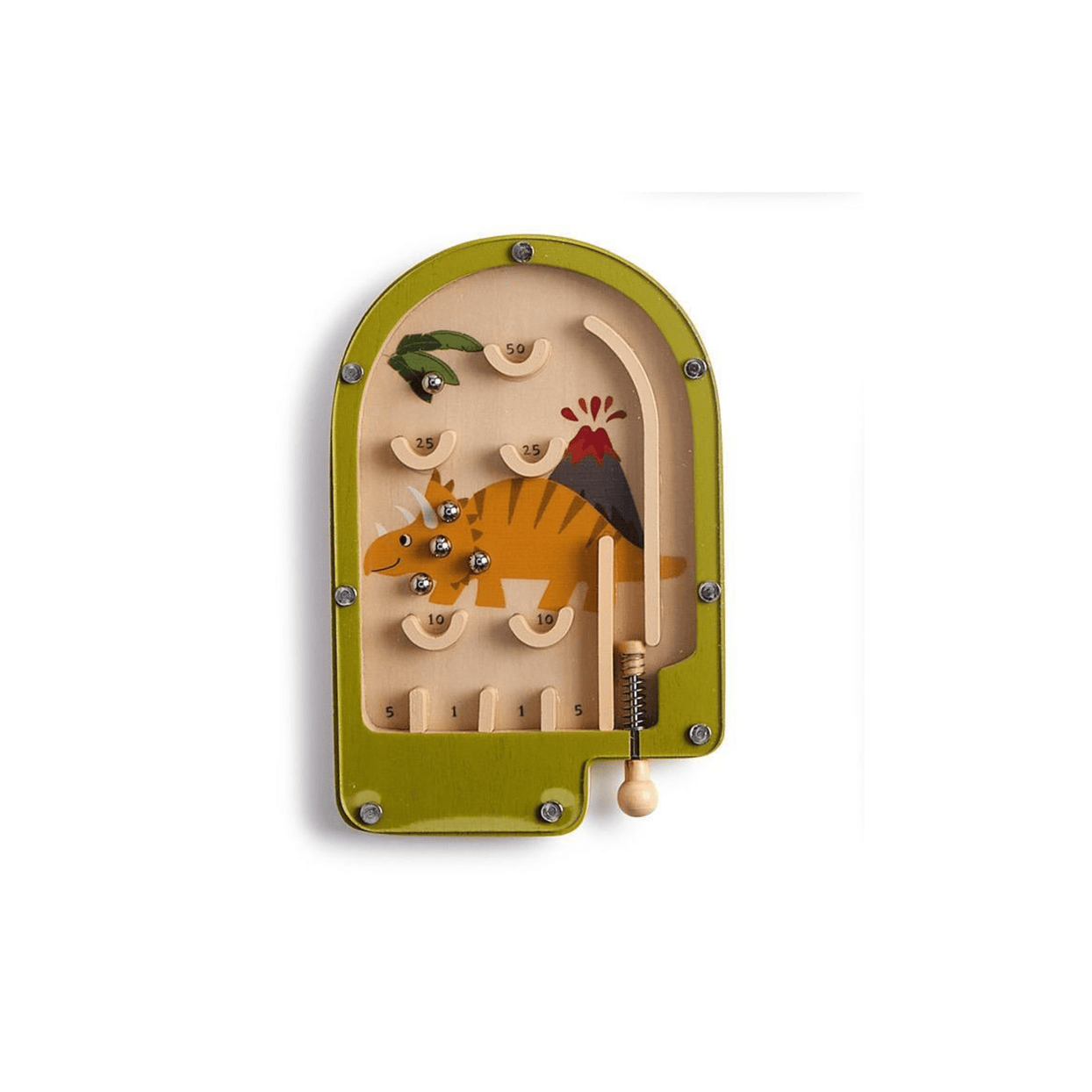 Wooden Pinball Dinosaur Game - Triceratops, Shop Sweet Lulu