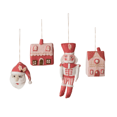 Wool Felt Christmas Ornament - 4 Style Options