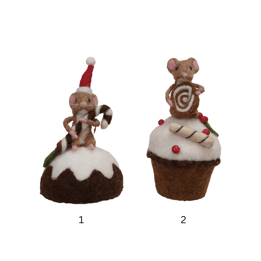 Wool Felt Mouse on Cake - 2 Style Options, Shop Sweet Lulu