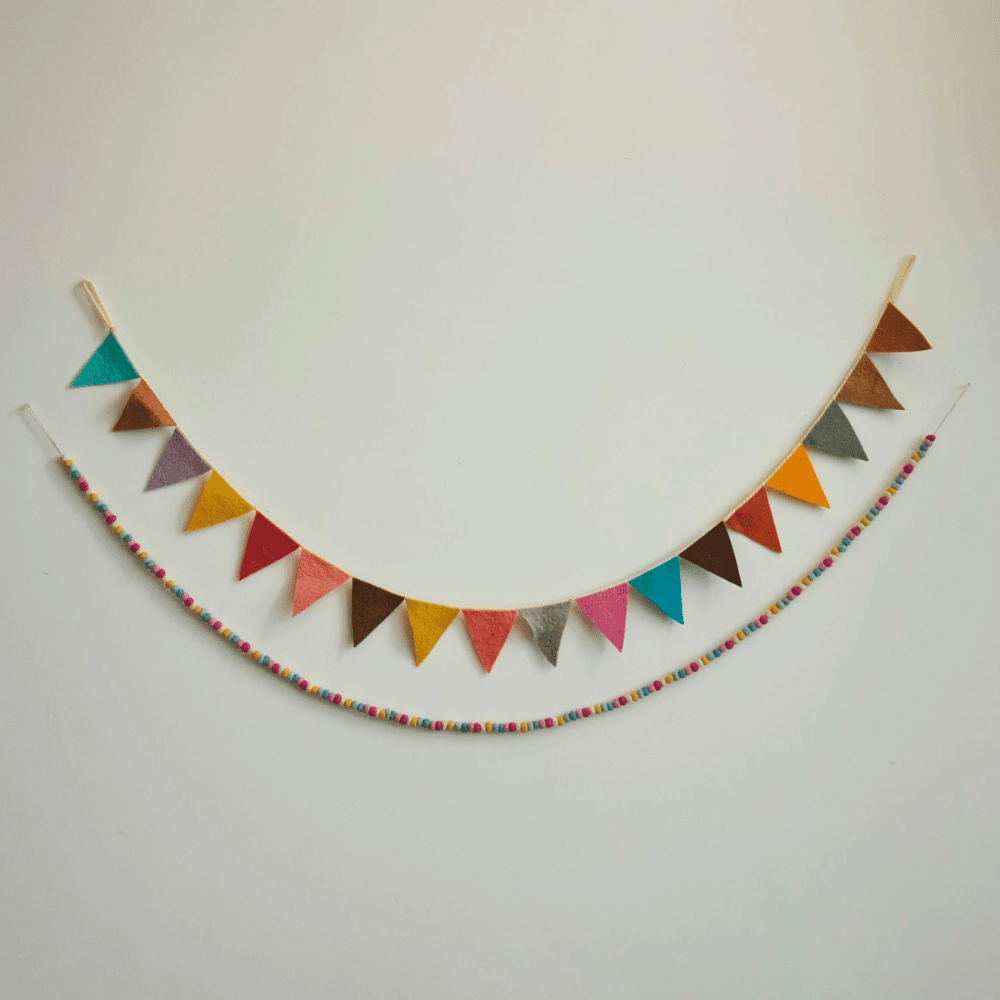 Wool Felt Pennant Garland - Multi Color, Shop Sweet Lulu