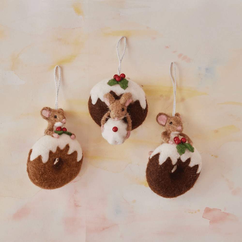 Wool Felt Mouse on Doughnut Ornament - 3 Style Options, Shop Sweet Lulu
