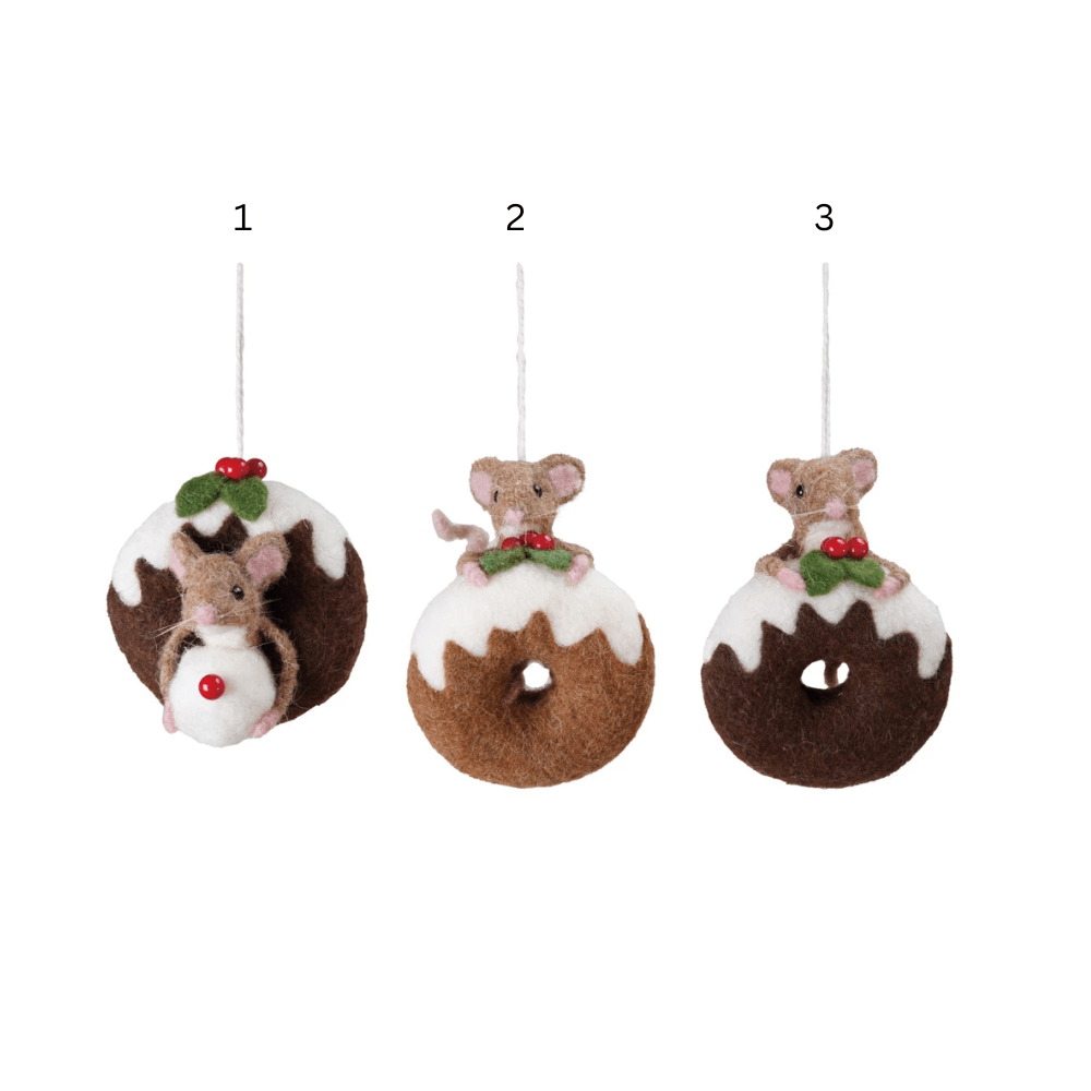 Wool Felt Mouse on Doughnut Ornament - 3 Style Options, Shop Sweet Lulu