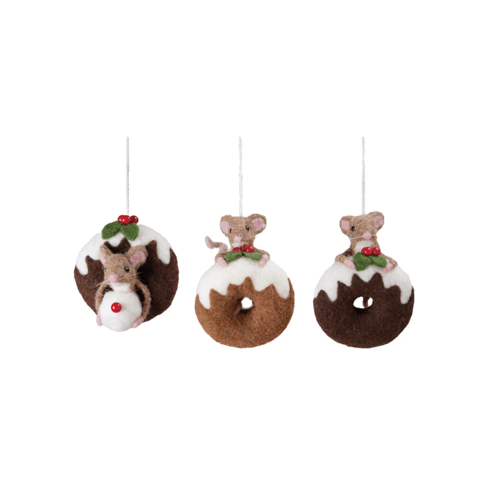 Wool Felt Mouse on Doughnut Ornament - 3 Style Options, Shop Sweet Lulu
