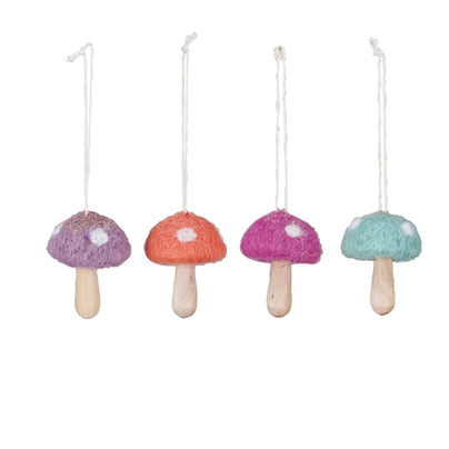 Wool & Wood Mushroom Ornament, Small - 4 Color Options, Shop Sweet Lulu