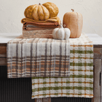 Woven Cotton Table Runner - Cream, Green & Yellow Plaid, Shop Sweet Lulu