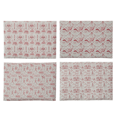 Holiday Wrapping Paper Sheets, Set of 12, Shop Sweet Lulu