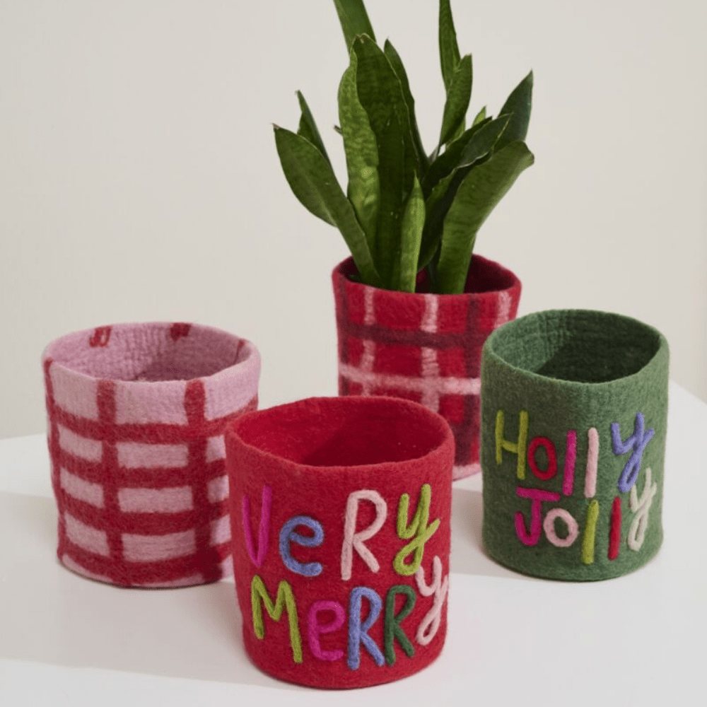 Christmas Felt Pot Cover - 4 Style Options, Shop Sweet Lulu