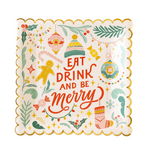 "Eat, Drink and Be Merry" Scalloped Plates, Shop Sweet Lulu