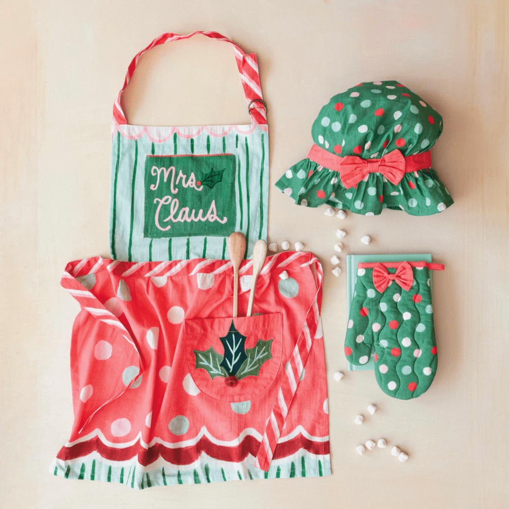 "Mrs Claus" Child Apron Set, Shop Sweet Lulu