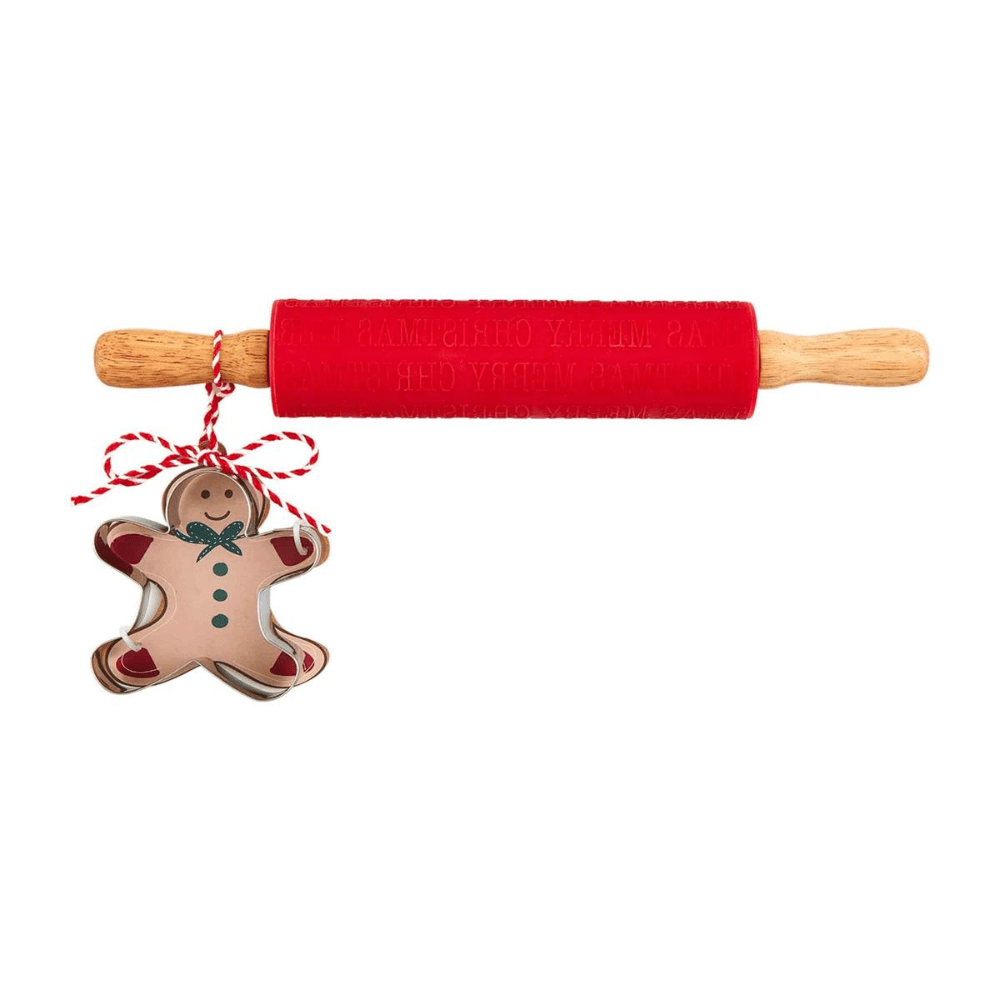 Christmas Rolling Pin & Cookie Cutter Set - 2 Style Options