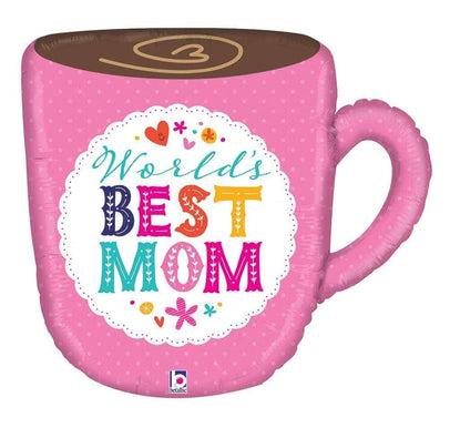 28" "World's Best Mom" Mug Balloon, Shop Sweet Lulu