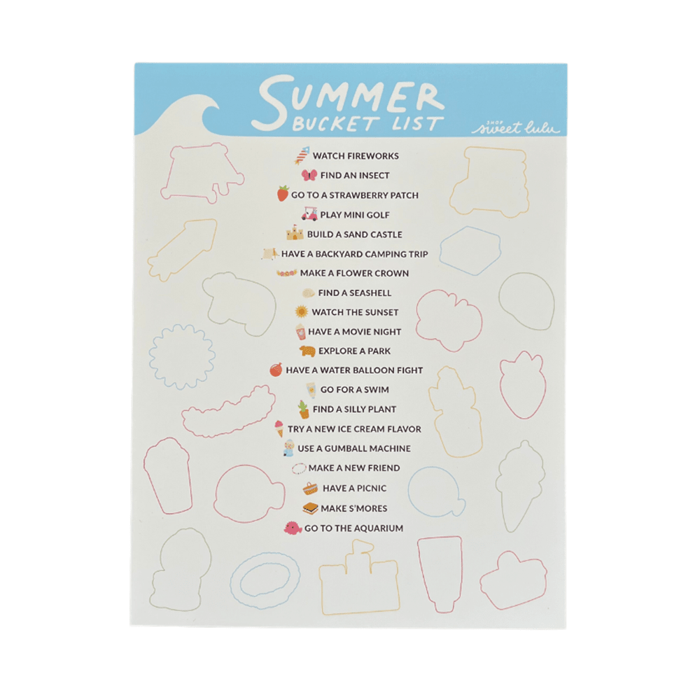 Summer Bucket List & Sticker Set, Shop Sweet Lulu