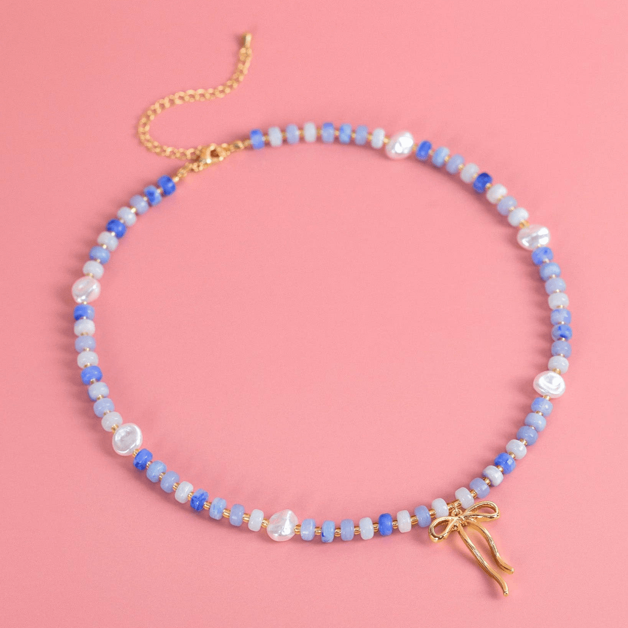 Coquette Bead Pearl Necklace - 2 Color Options