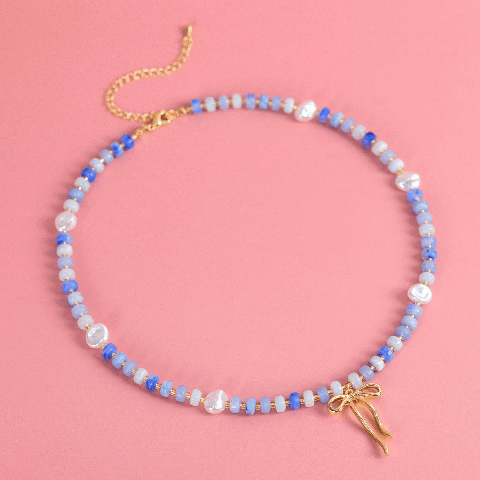 Coquette Bead Pearl Necklace - 2 Color Options