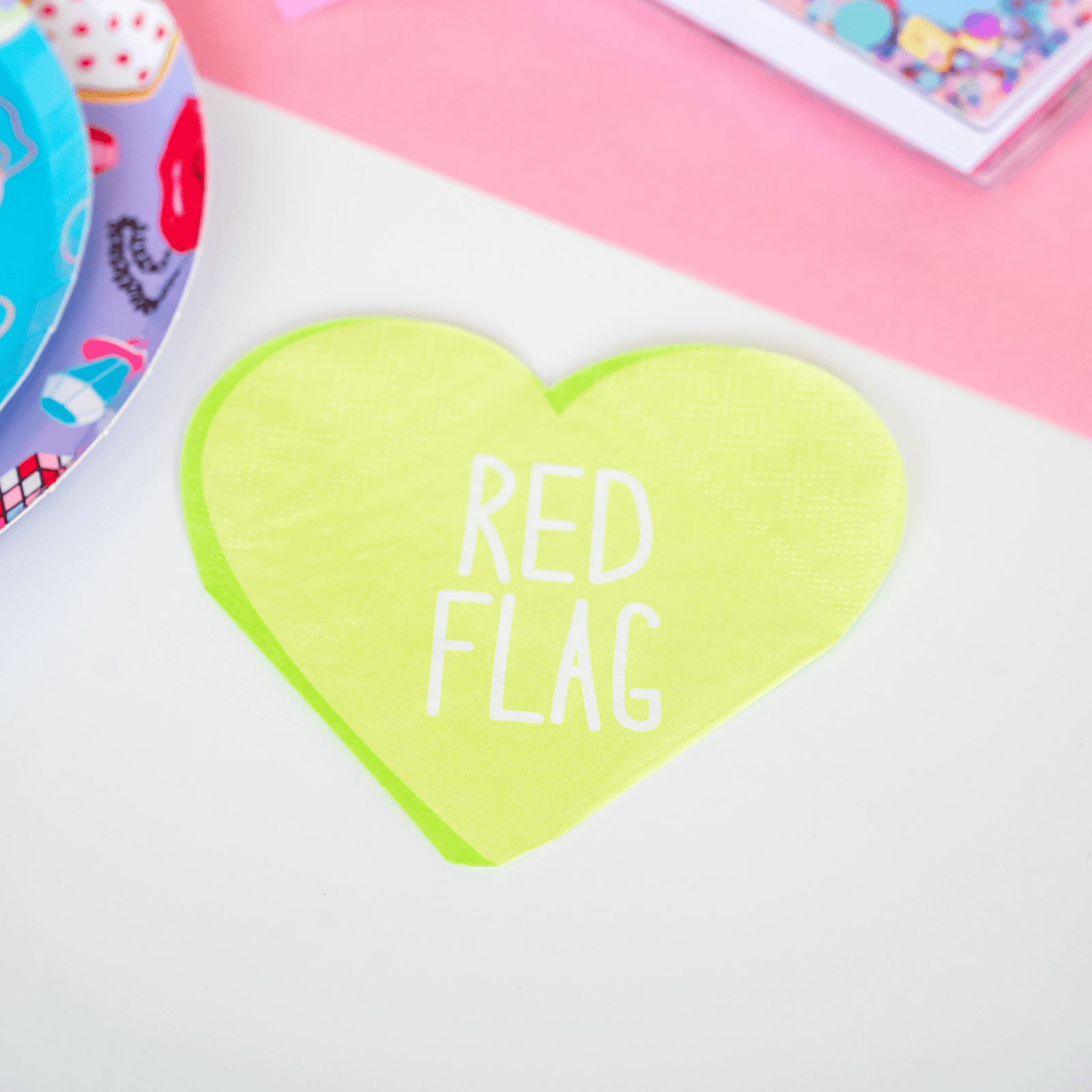 Y2K Candy Hearts Cocktail Napkins, Jollity & Co