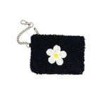 Keychain Pouch - White & Yellow Daisy