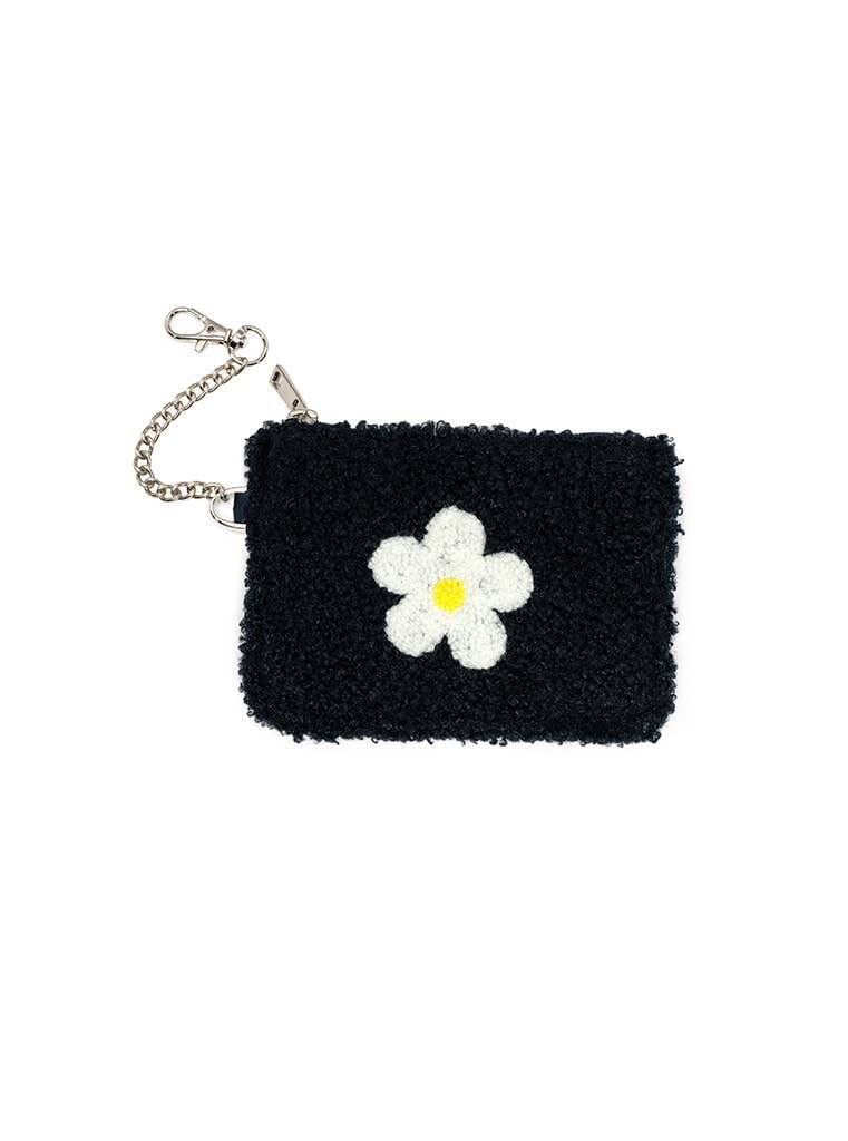 Keychain Pouch - White & Yellow Daisy