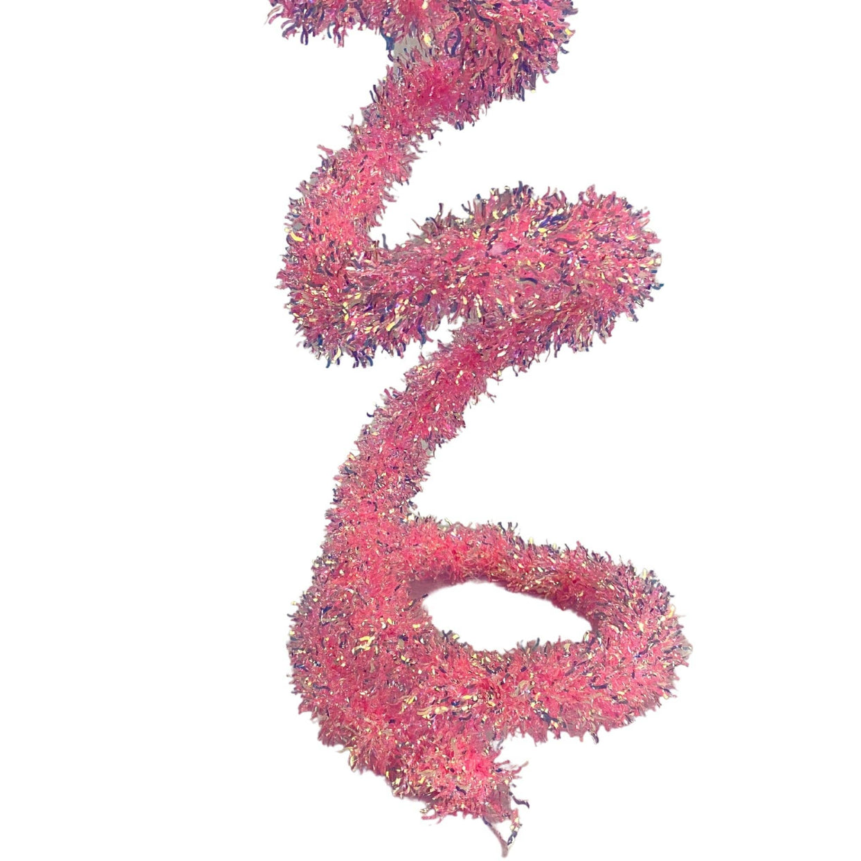 Pink Iridescent Tinsel Garland