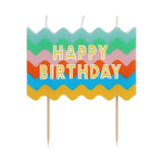 Happy Birthday Colorful Wavy Candle